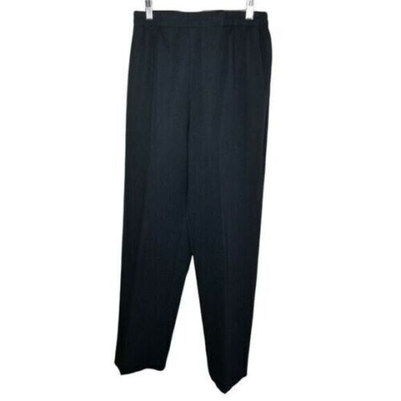 Draper's & Damon's Womens Size 8P Black Solid Elastic Waist Trouser Pants - Picture 8 of 9